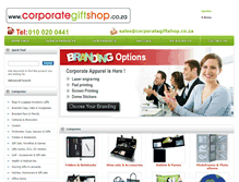 Tablet Screenshot of corporategiftshop.co.za